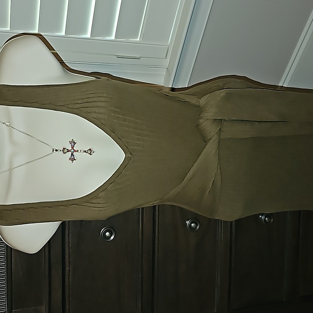 Good  American Rib Knit Tie waist dress - Picture 2 of 6